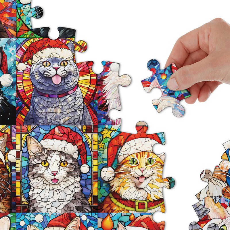 Weihnachtskatzenkalender-Puzzle