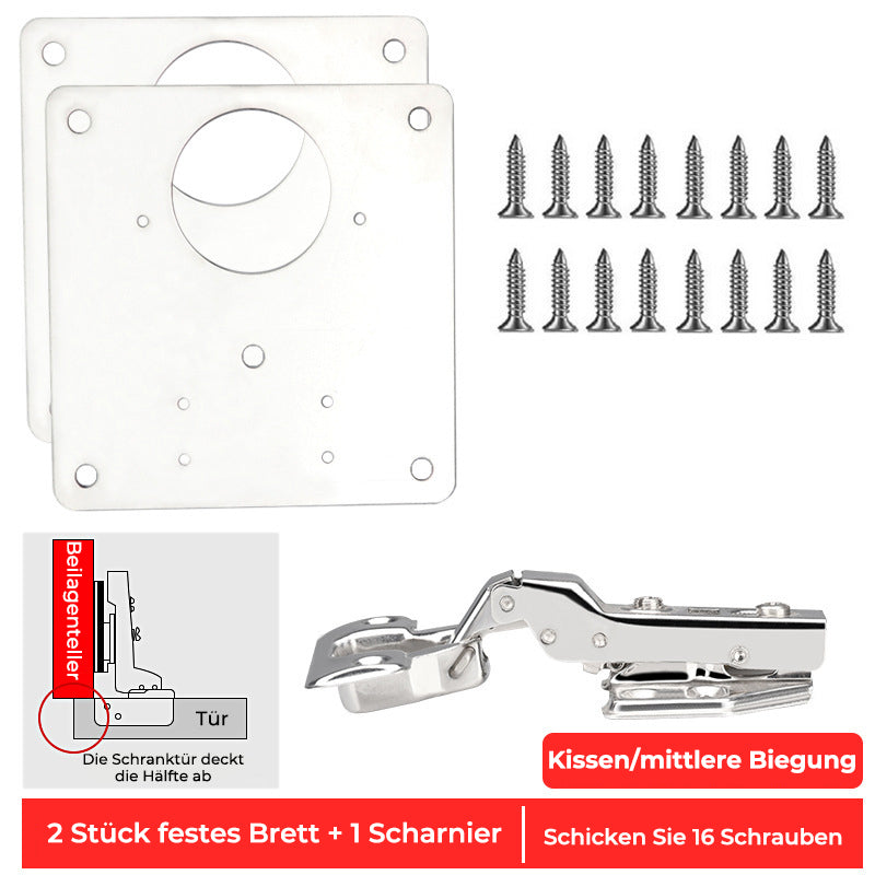 Praktisches Schranktürscharnier-Set