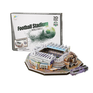 3D dreidimensionales Fußballfeld-Puzzle