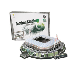 3D dreidimensionales Fußballfeld-Puzzle