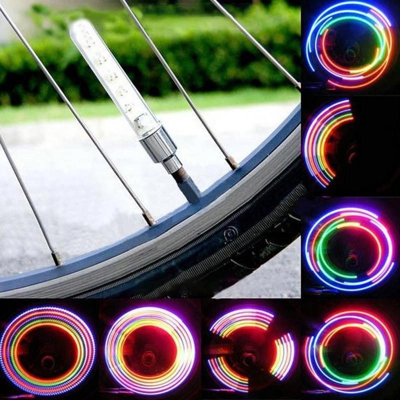 LED Ventilkappenlicht für Fahrrad und Auto, 2 Stücke