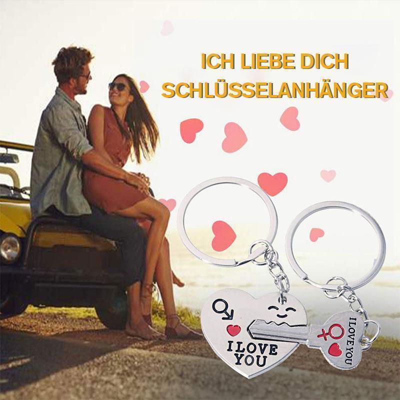 Ein Paar "I LOVE YOU" Halskette / Schlüsselanhänger