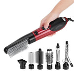 7in1 Professionelle multifunktionale Styling-Tools Breite Bürste Haartrockner Glätteisen Kamm Clip Pipe Roller Brush