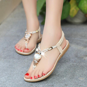 Elastische Perle Sandalen