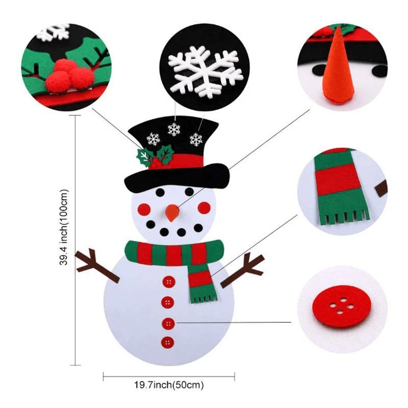 DIY Filz Weihnachten Schneemann Set