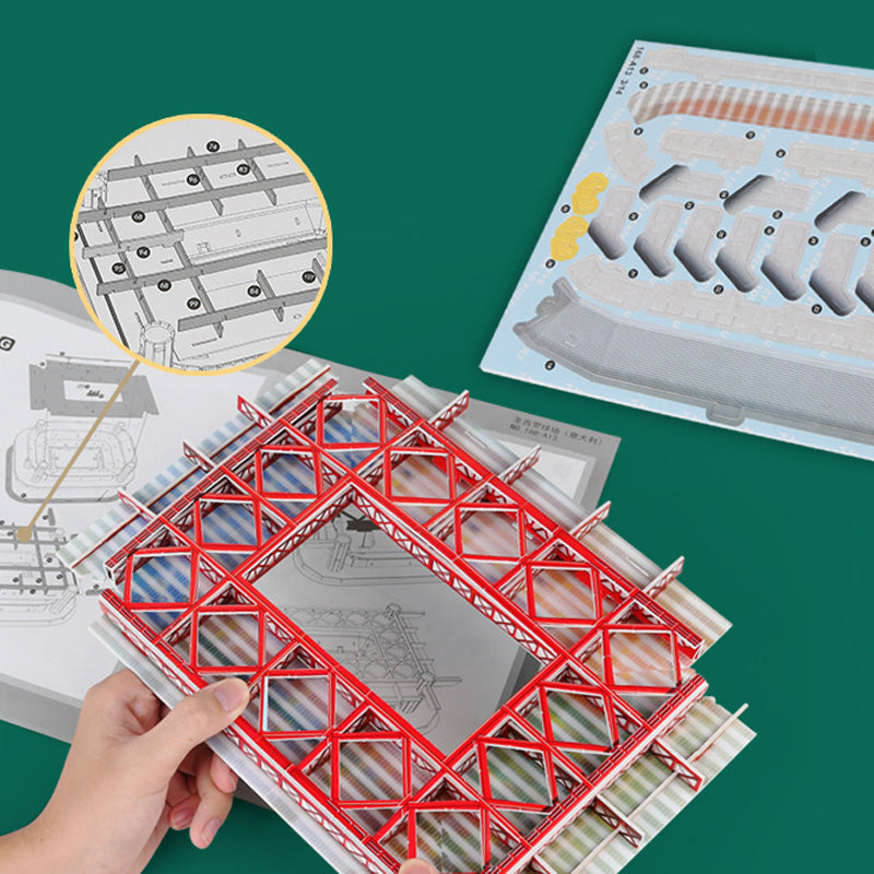 3D dreidimensionales Fußballfeld-Puzzle