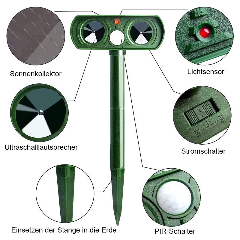 Solar Ultraschall Tierschutzgerät