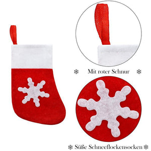 Weihnachten Tischdekoration, Schneeflockensocken für Besteck