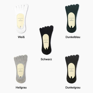 Atmungsaktive, unsichtbare Baumwollsocken mit fünf Fingern（5 Paar）