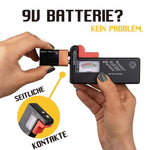 Batterie Aufbewahrungsbox mit universalen Batterie Tester