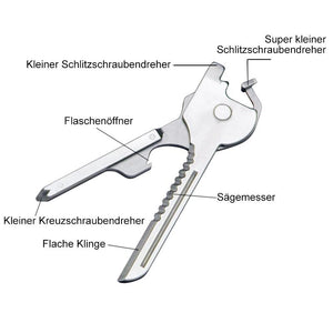 6-in-1-Multifunktions-Schlüsselmesser