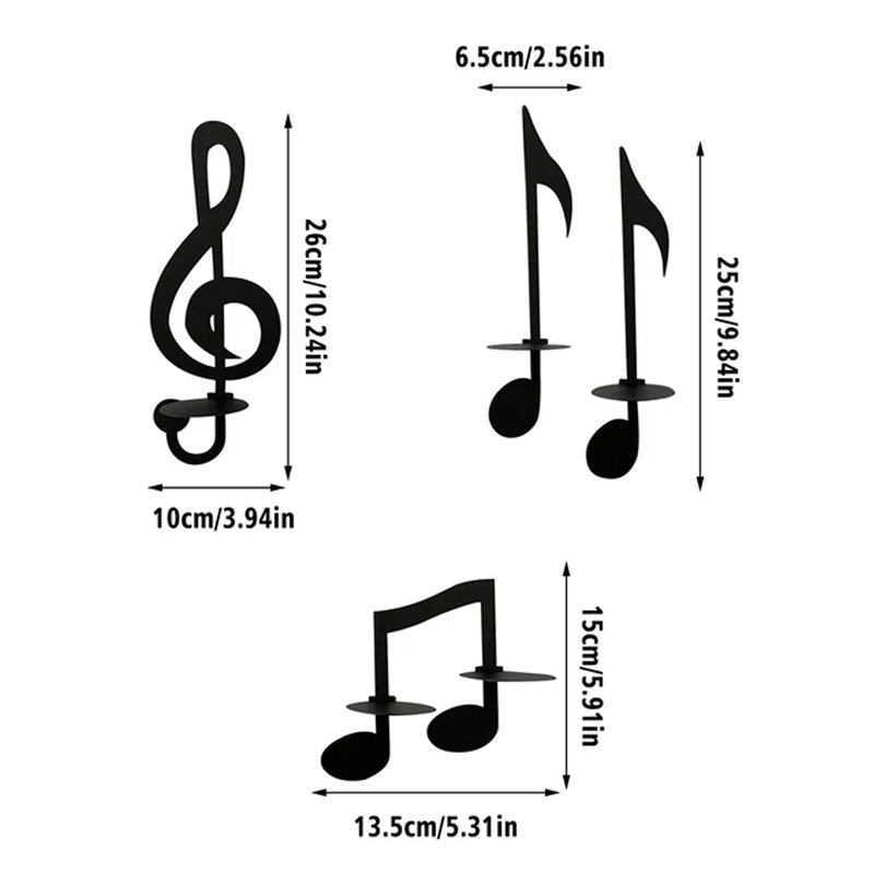 Kerzenleuchter mit Musiknoten