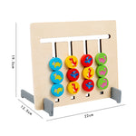 2-seitiges Logik-Schiebepuzzle aus Holz