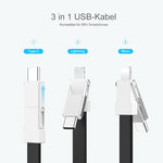 3-in-1 Keychain Ladekabel