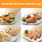 Bequee Antihaft Toastabags für Mikrowelle,  Wiederverwendbar, 5er-Paket