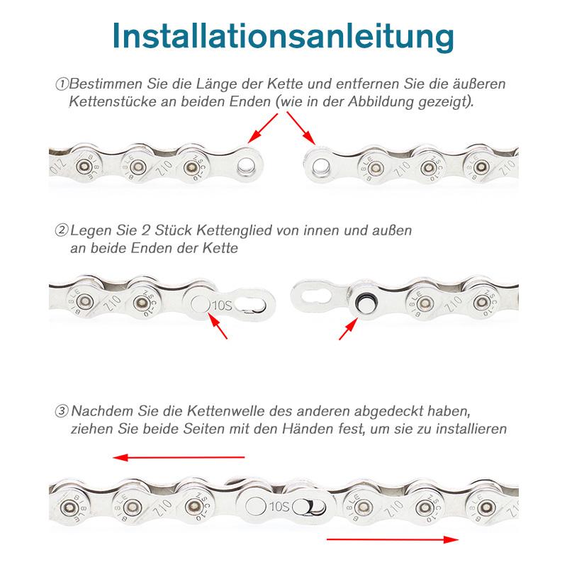 Magischer Fahrradketten-Hauptverbindungsverbinder, 5 Stück