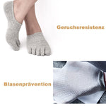 Atmungsaktive, unsichtbare Baumwollsocken mit fünf Fingern（5 Paar）