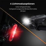 Ultrahelles USB-wiederaufladbares Fahrradlicht-Set