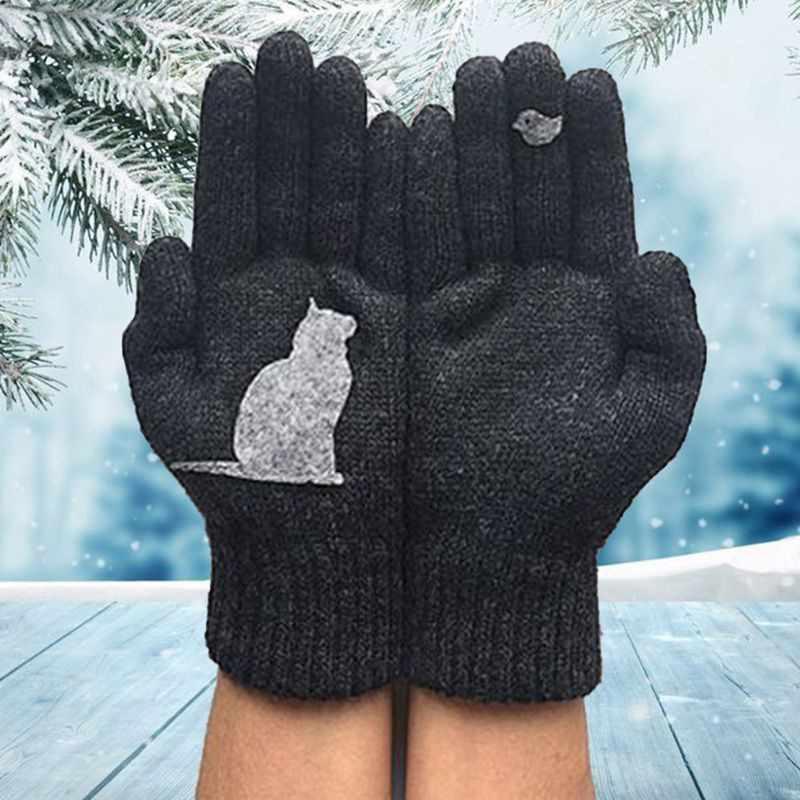 Handschuhe aus Baumwolle im Katzenstil