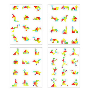 Holzmuster Tangram Magnetpuzzle