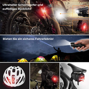 Ultrahelles USB-wiederaufladbares Fahrradlicht-Set