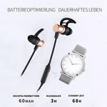 Bluetooth-Kopfhörer, Stereo-In-Ear-Ohrhörer, sicherer Sitz für Sport, Fitnessstudio, Reisen (wasserdicht, Noise Cancelling Mic)