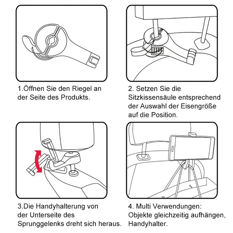 Kopfstützenhalterung Auto Haken