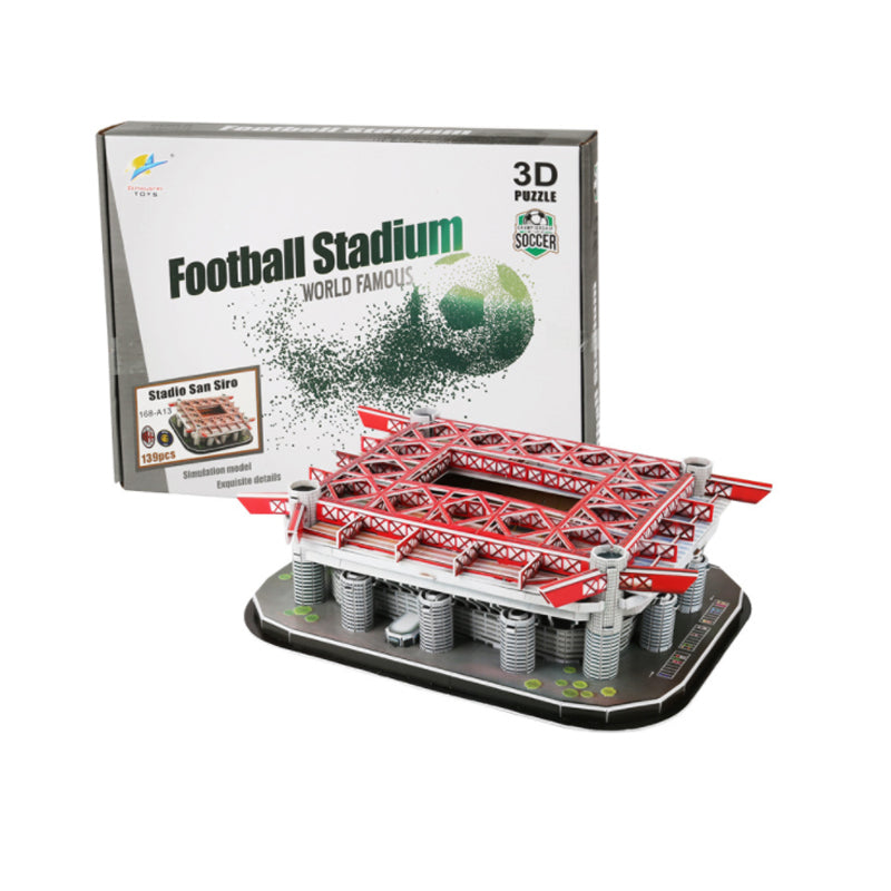 3D dreidimensionales Fußballfeld-Puzzle