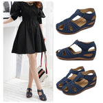 Hollow Out Klettkeile Sandalen