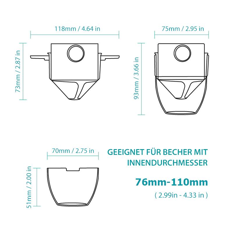 Kaffeefilterbecher aus Edelstahl