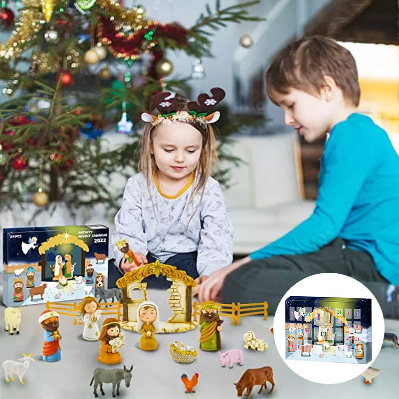 24 Tage Weihnachtskrippe Set